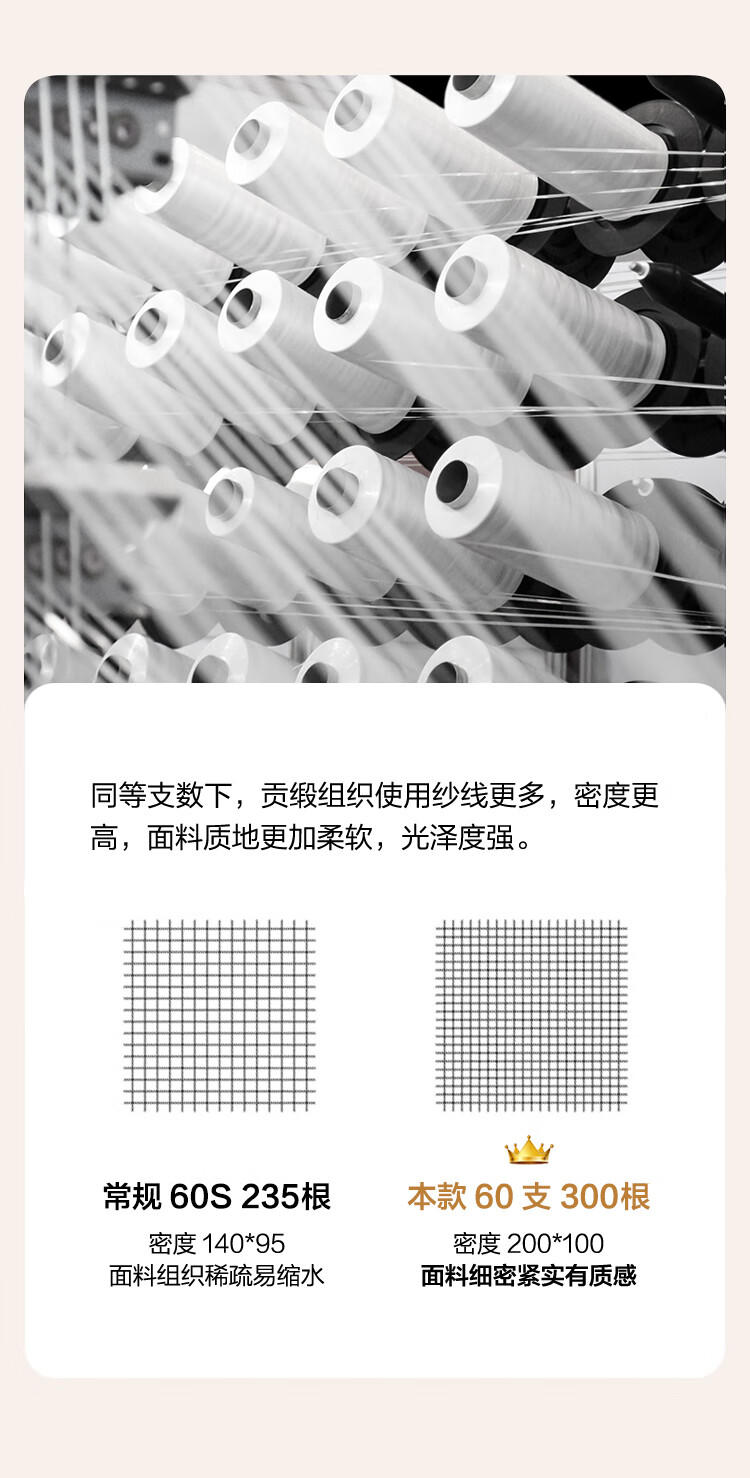 京东京造 60支长绒棉A类床上四件套 珠光贡缎工艺 1.5米床 晨雾灰