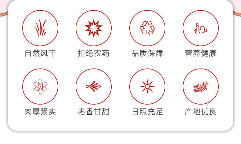 维汉新疆去核灰枣特级免洗即食 锁鲜吊干无核红枣补气养血125g*4袋装