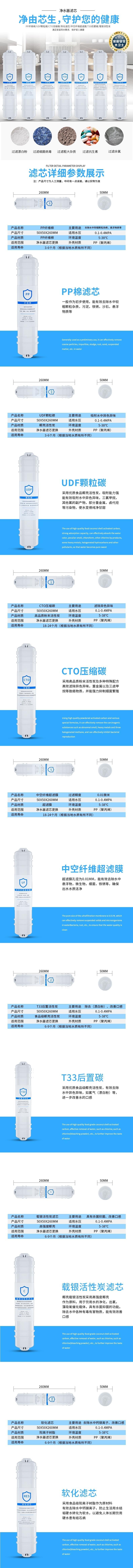 格卡诺新款7级超滤机套装滤芯