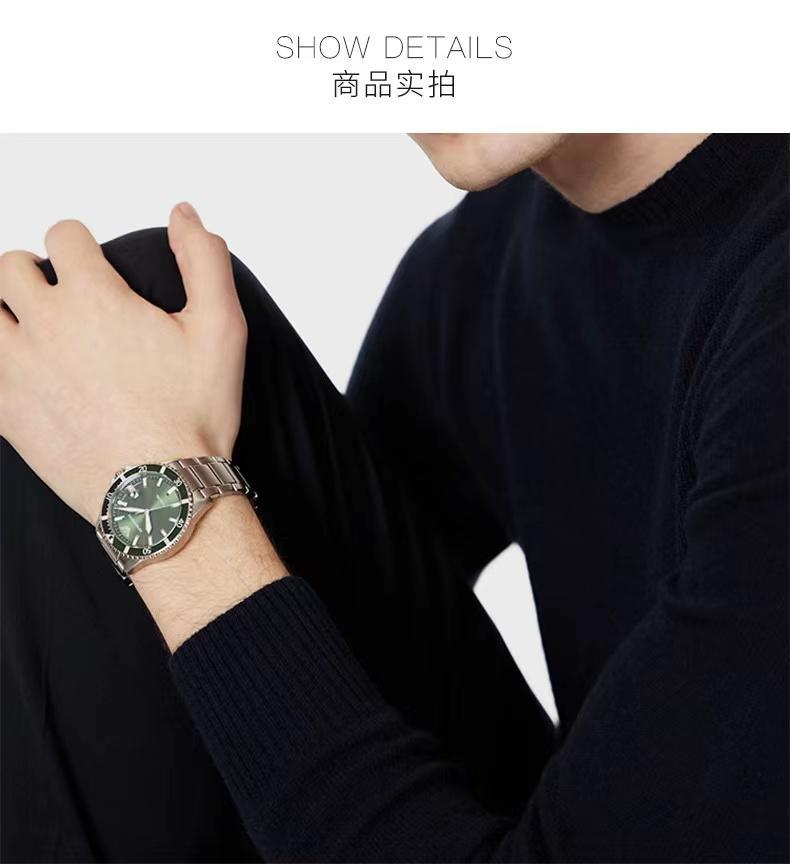 阿玛尼（EmporioArmani）深度潜水系列男士手表AR11338水鬼绿