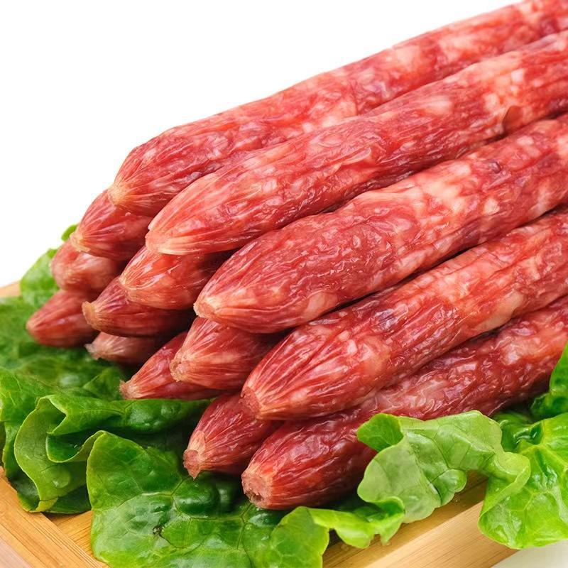 广东农家特产甜咸口味真空腌制风干腊味切肉腊肠500g
