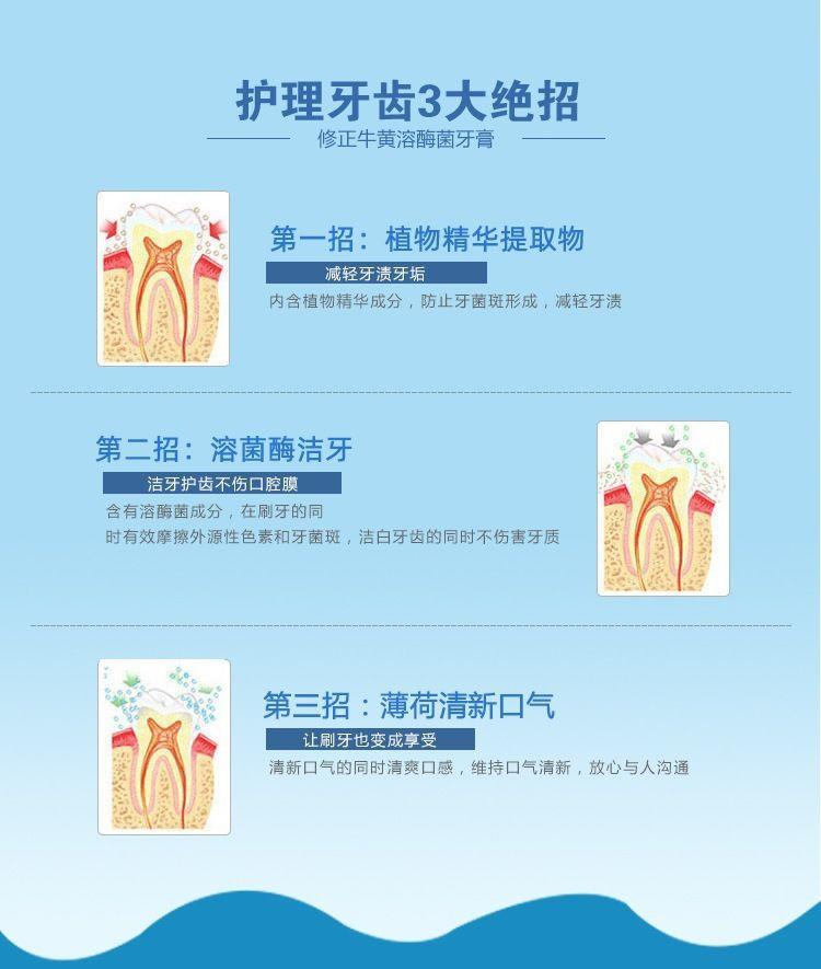 修正牛黄溶菌牙膏