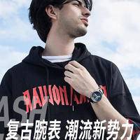梵高（VanGogh）瑞士手表男 3D油画表面牛皮表带 马的石膏像Gent 10-1